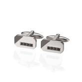 Stainless Steel Tartan Cufflinks