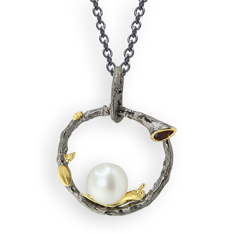 Pearl Garnet necklace - penelope-it.com