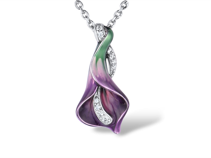Calla Lily Purple Necklace - penelope-it.com