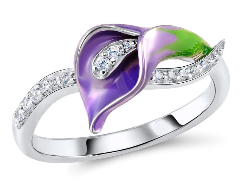Calla Lily Purple Ring - penelope-it.com
