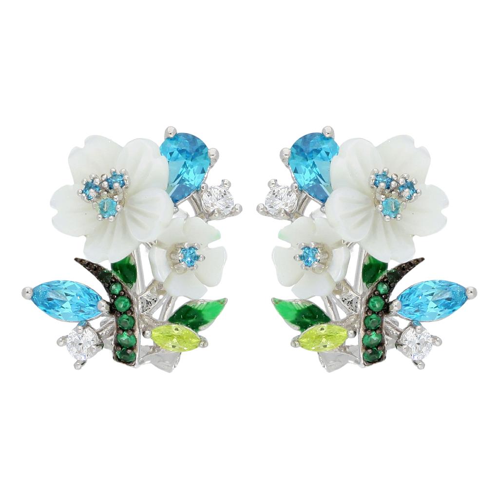 White Snow Flower Earring - penelope-it.com