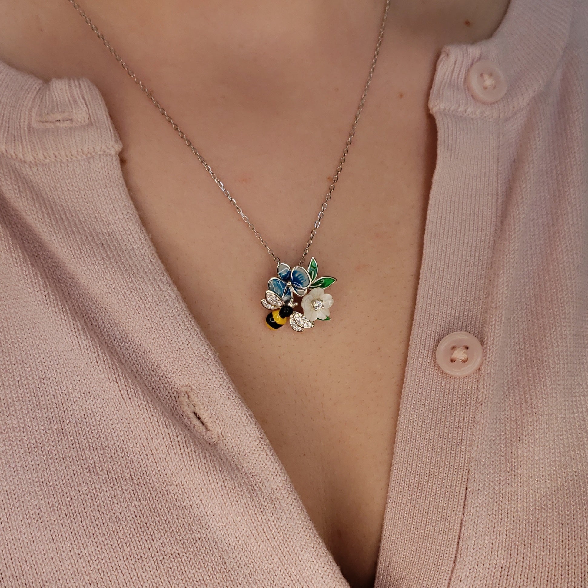 Blooming Blue Necklace