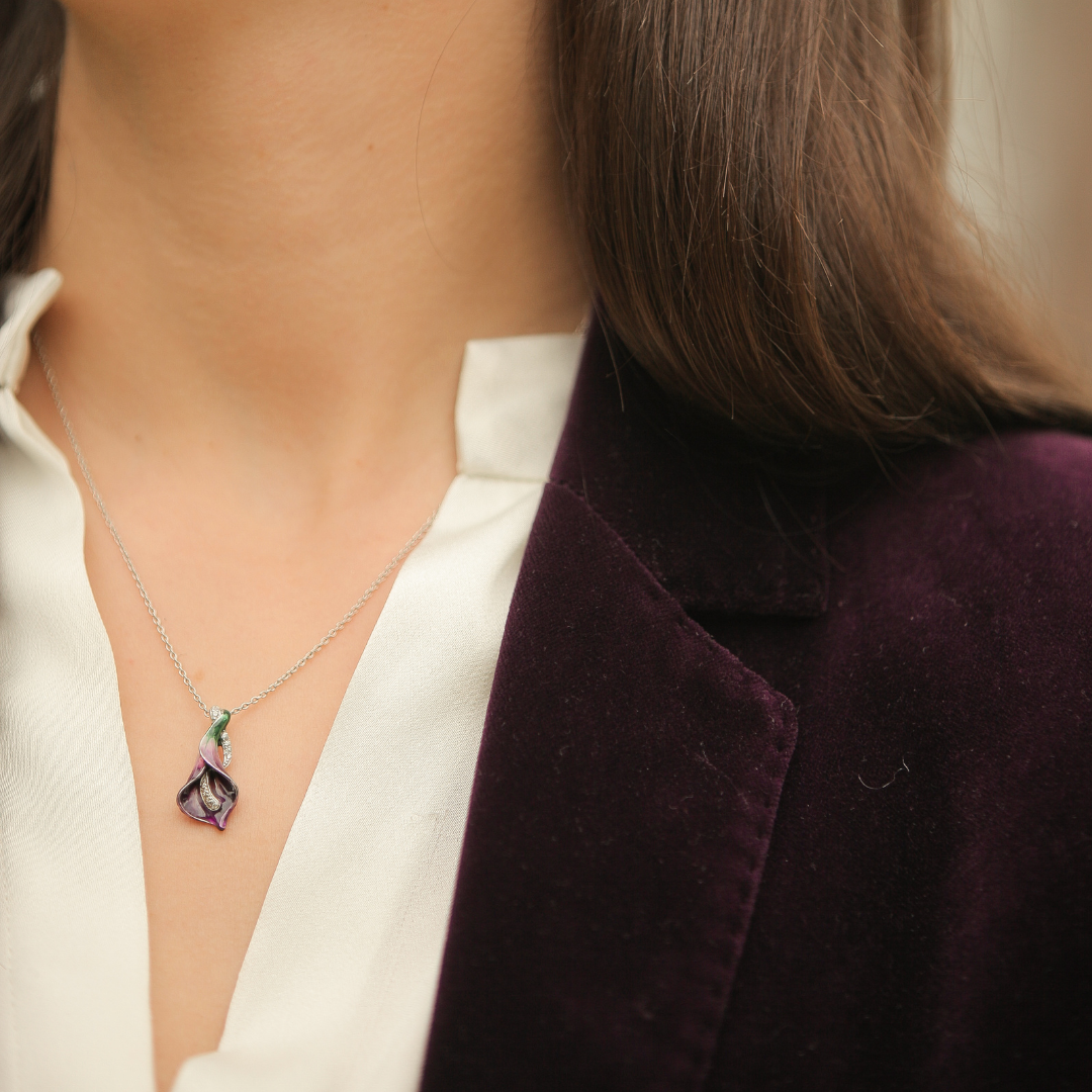 Calla Lily Purple Necklace - penelope-it.com