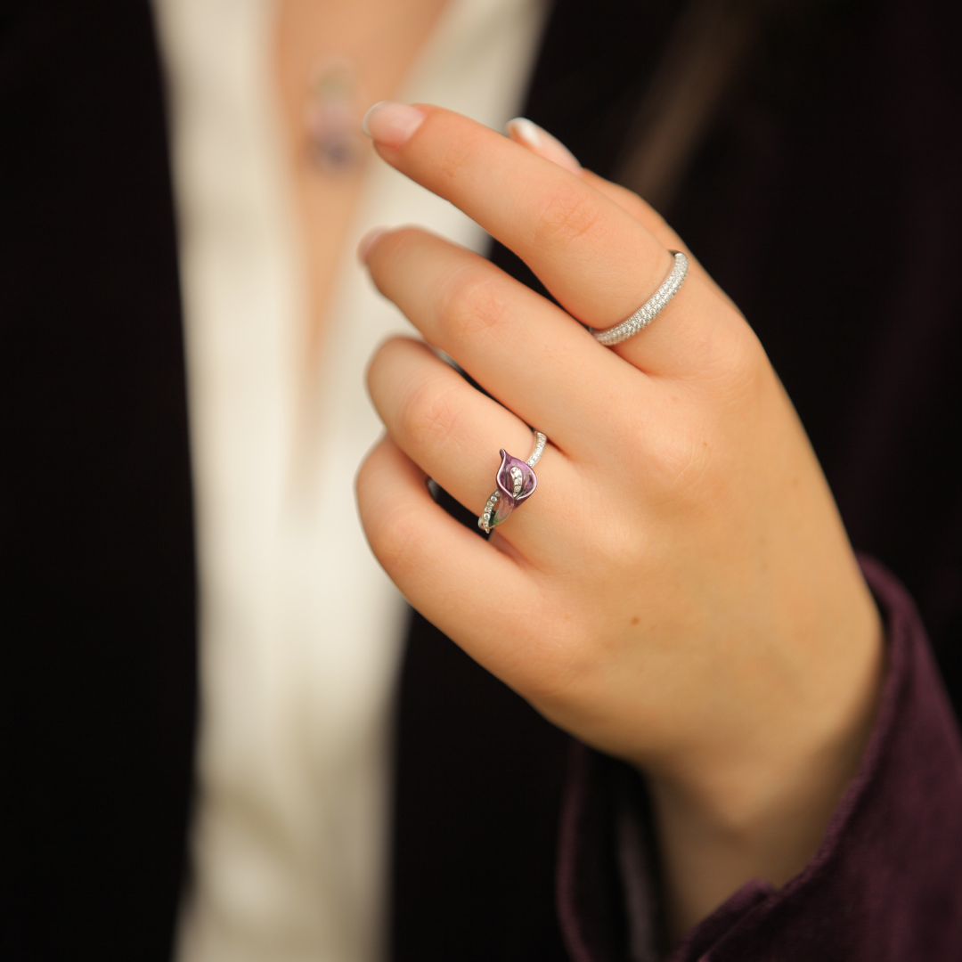 Calla Lily Purple Ring - penelope-it.com