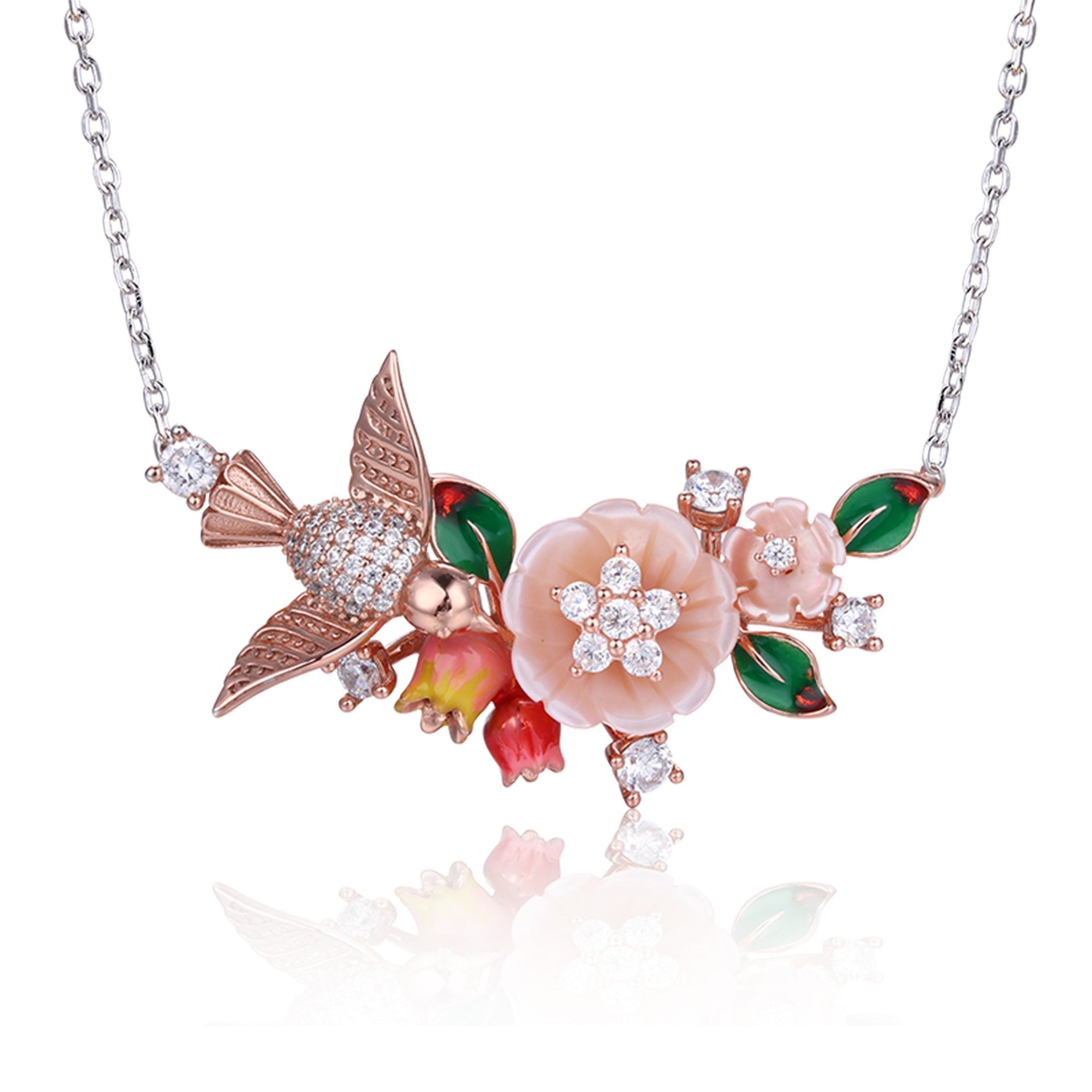 Bird Floral Necklaces - penelope-it.com