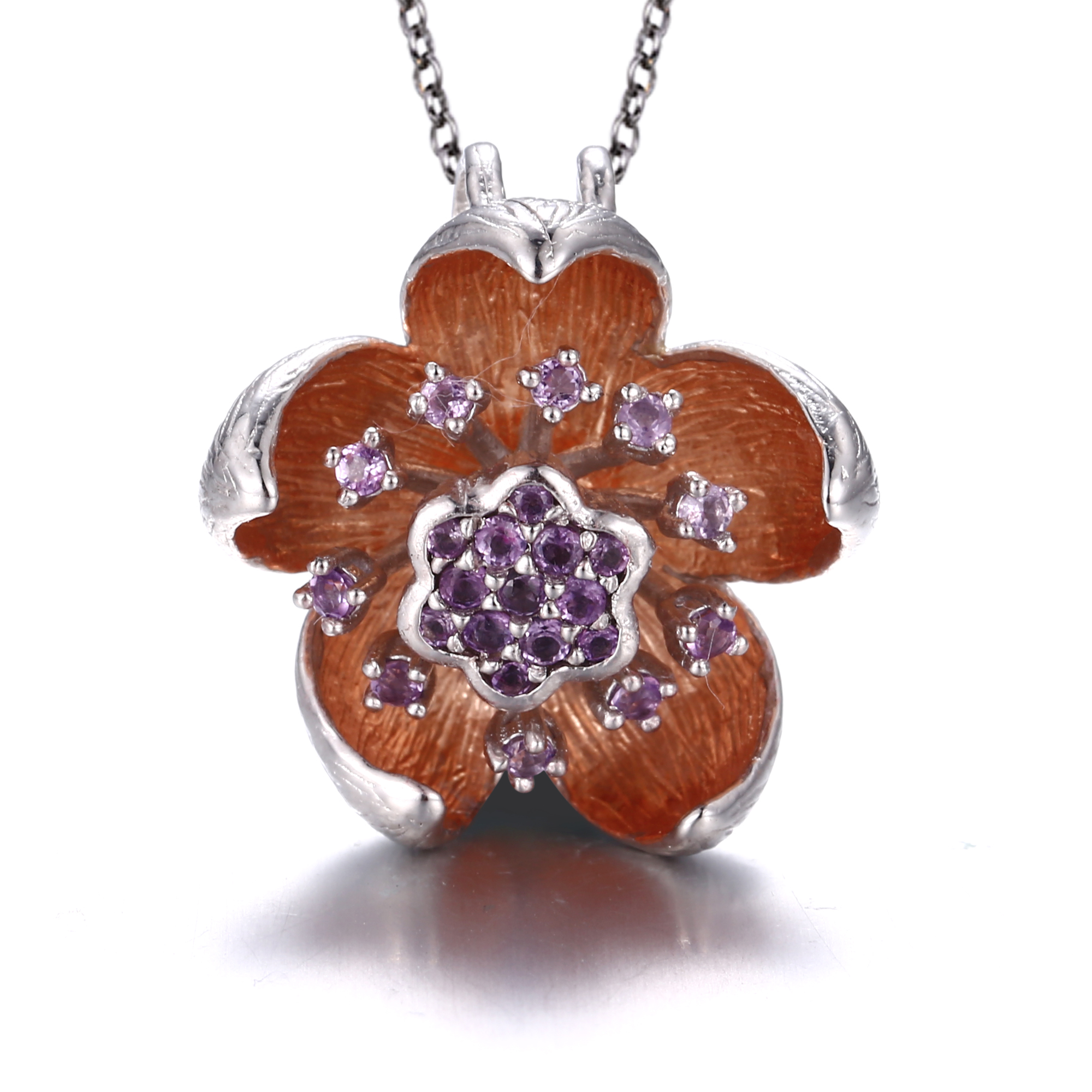 Floral Amethyst Necklace - penelope-it.com