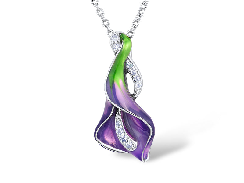 Calla lily Purple Necklace - penelope-it.com