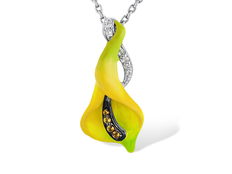 Calla Lily Yellow Necklace - penelope-it.com
