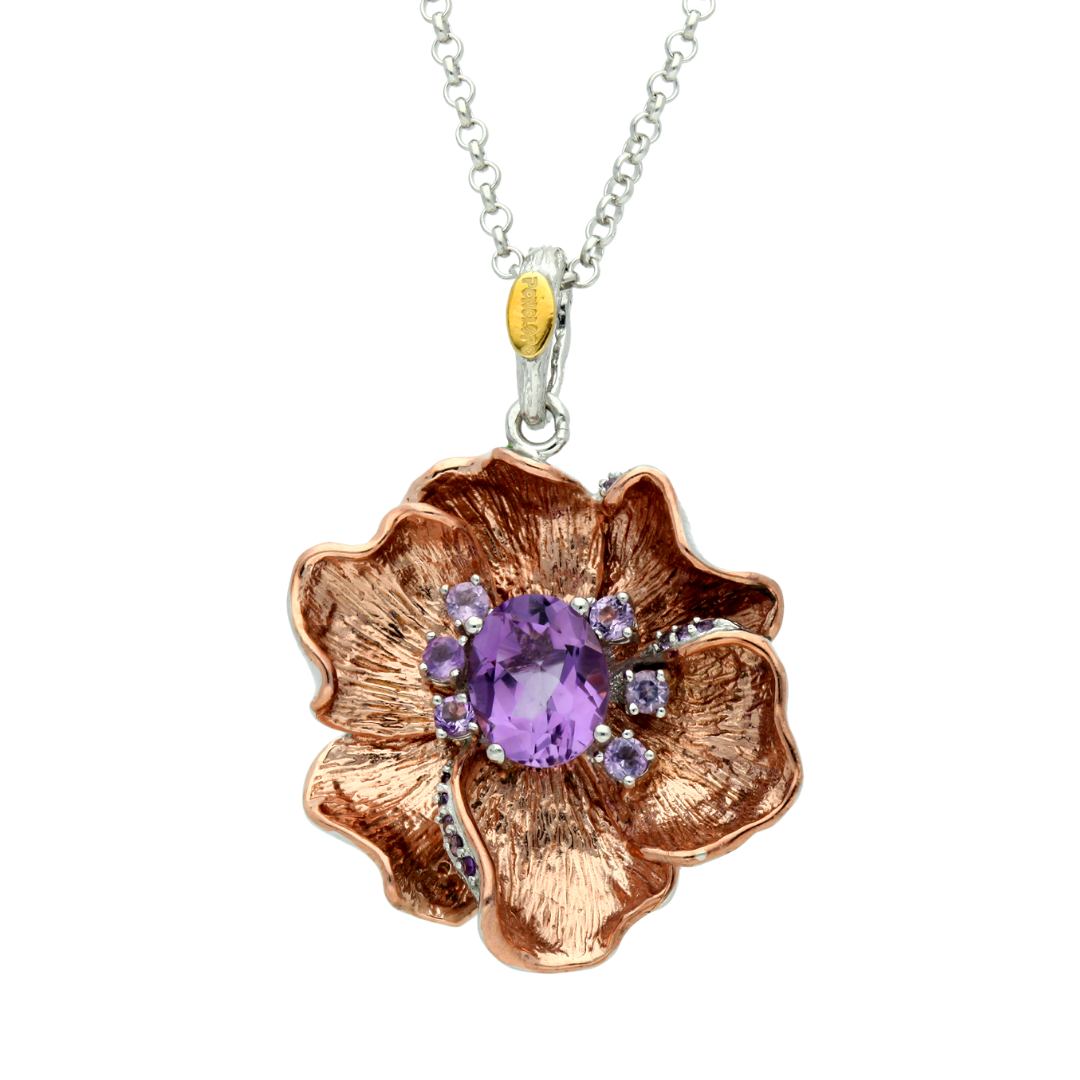 Amethyst Flower Necklace - penelope-it.com