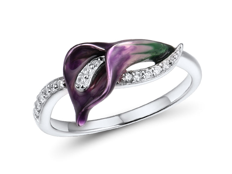 Calla Lily Purple Ring - penelope-it.com