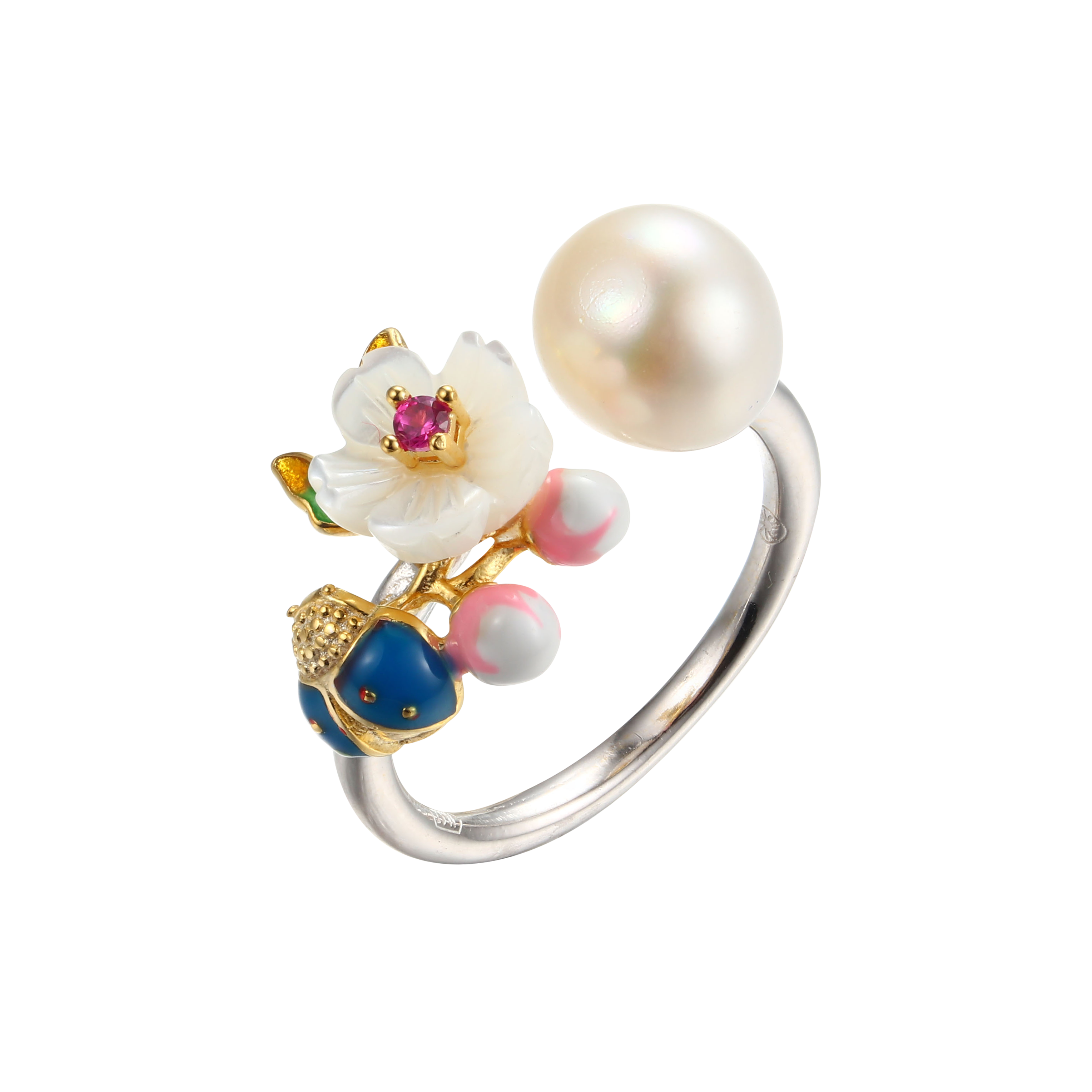Ladybird Pearl Ring - penelope-it.com