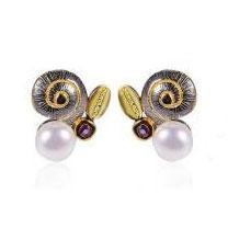 Sea Shell Pearl Earrings - penelope-it.com