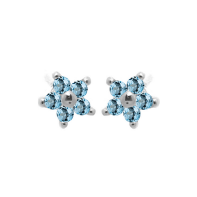 Blue Topaz Stars Earrings