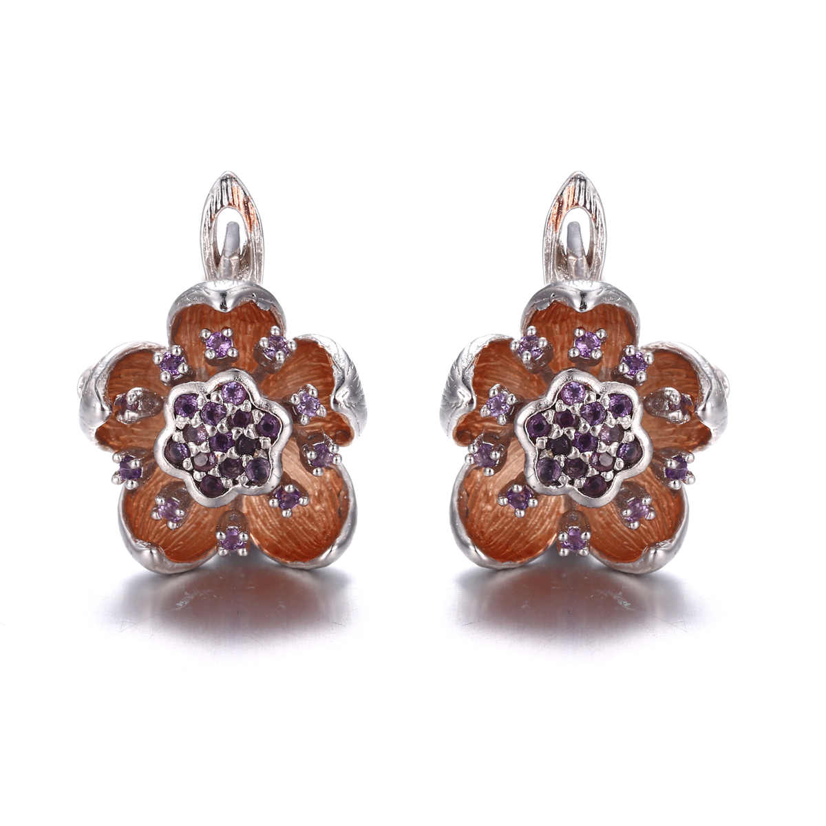 Floral Amethyst Earrings - penelope-it.com