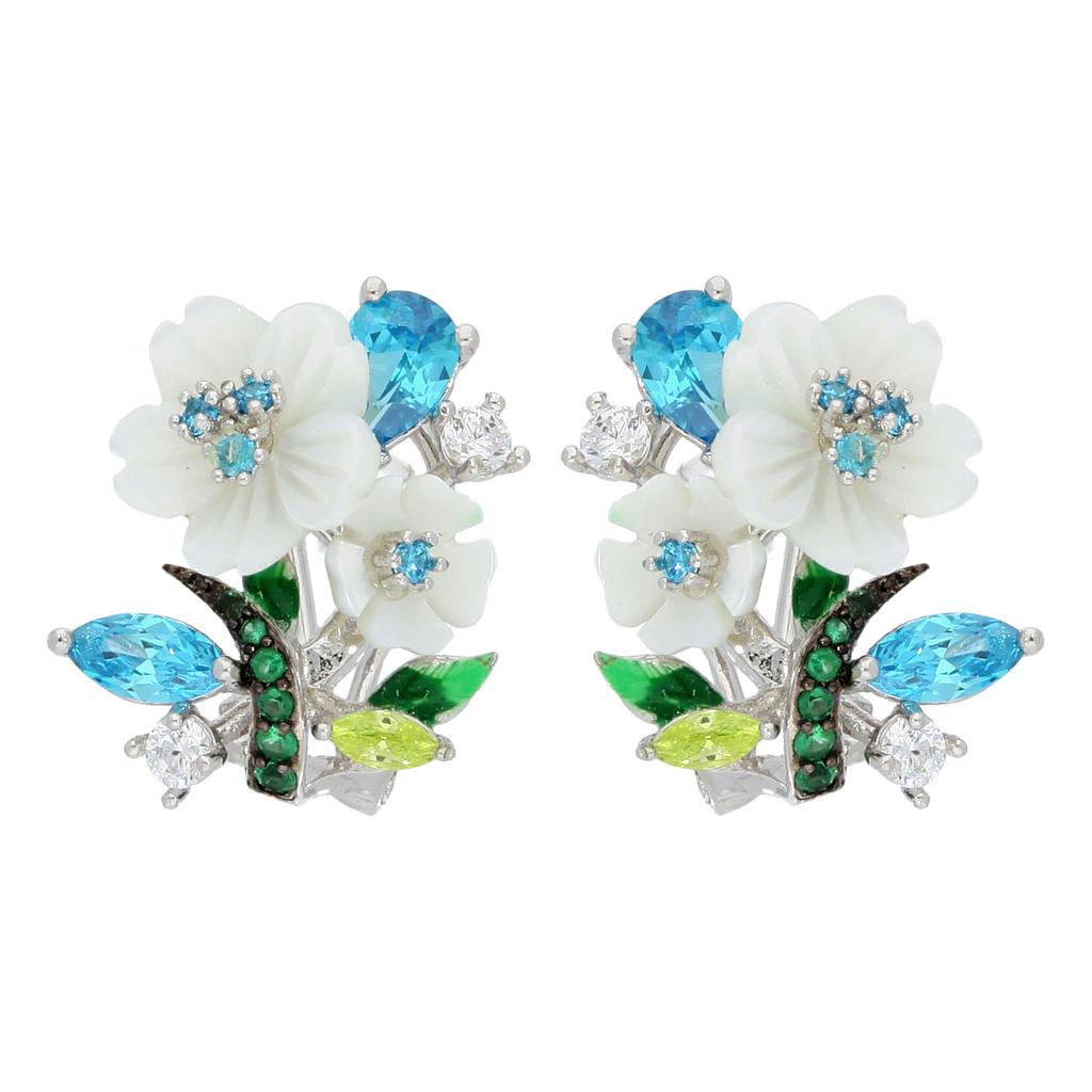 White Snow Flower Earring - penelope-it.com