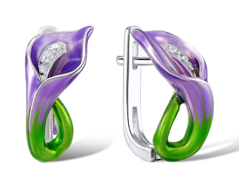 Calla Lily Purple Earring - penelope-it.com